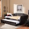 Baxton Studio London Brown Arched Back Sofa Twin Daybed with Roll-Out Trundle Bed 125-6928 - alternate 7